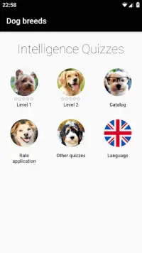 Dog breeds - Photo Quiz Screen Shot 0