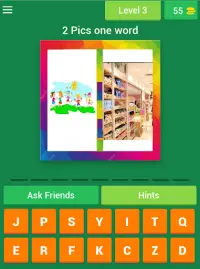 2 Pic One Word Guess - Fun Words Quiz Game Screen Shot 8