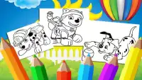 Coloring Paww Dog Game Screen Shot 0