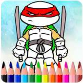 How To Color Ninja Turtles ( free coloring 4 kids)