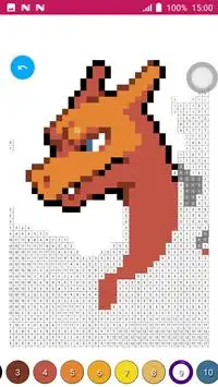 Color by Number Pokemon Pixel Art 2 Screen Shot 4