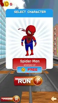 Subway spiderman run Screen Shot 4