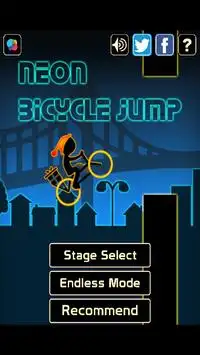 Neon Bicycle Jump Screen Shot 0