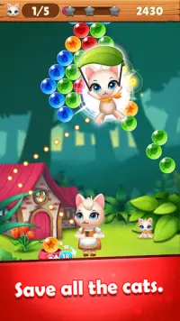 Bubble Cats Shooter POP : Puzzle Mania Screen Shot 3