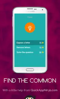 Find The Common:4 PICS 1 WORD Screen Shot 3