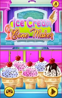 आइसक्रीम निर्माता खेल - खाना पकाने का खेल Screen Shot 0