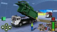 ciudad volador basura camión conducción simulador Screen Shot 5