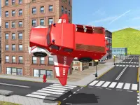 Flying Firetruck City Pilot 3D Screen Shot 10