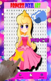 Princess Pixel Art Coloring By Number Screen Shot 0