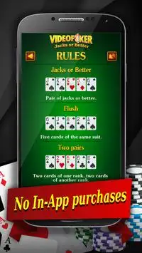 Video Poker Jacks or Better Casino Card Game Screen Shot 2