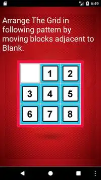 Eight Puzzle Game Screen Shot 3