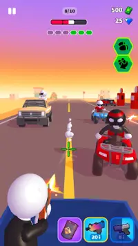 Rage Road - Car Shooting Game Screen Shot 1