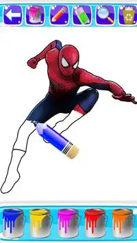 spider of man coloring super heroes fans Screen Shot 2