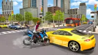 City Taxi Bike Driving 3D Screen Shot 3