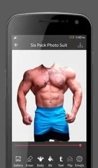 Man Six Pack Photo Suit Screen Shot 2
