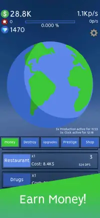 Destroy Earth IDLE Screen Shot 0