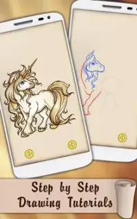 Draw Horses Ponies Unicorns Easy Screen Shot 0