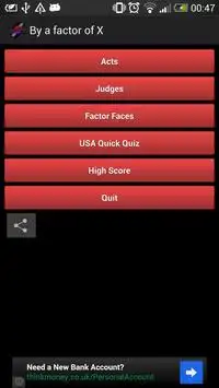 A Factor of X - X-factor quiz Screen Shot 2