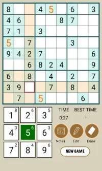 Sudoku Puzzle Screen Shot 1