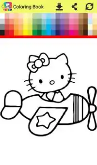 Coloring Book for Kitty Screen Shot 1