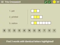 Trio Crossword - Word Puzzle Screen Shot 10
