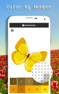 Cor da borboleta pelo número - arte do pixel Screen Shot 2