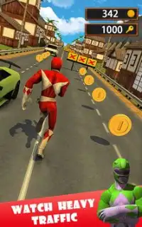 Subway Surf Ninja: Rangers Steel Run Screen Shot 4