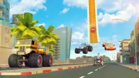 Grandiose Mega Rampe Ville Courses Voiture Cascade Screen Shot 4