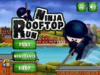 Ninja Rooftop Run, Mini Rush Screen Shot 3