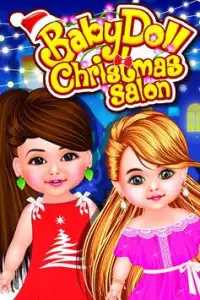 Gioco di vestire per bambole nel salone di Natale Screen Shot 0