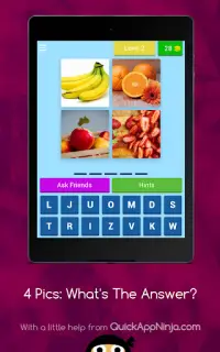 Free Trivia Game: 4 Pics, 1 Answer | Spelling Quiz Screen Shot 10