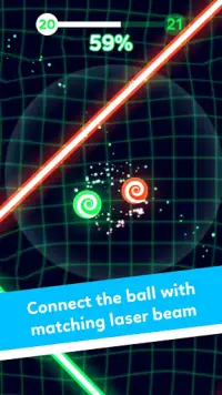 Bolas VS Lasers: Um jogo de reflexos Screen Shot 1