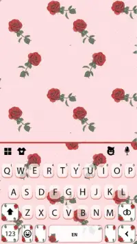 Girly Rose Keyboard Background Screen Shot 4