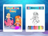 Mermaid Princess Coloring Page Screen Shot 2