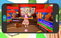 Nice monkey pets in adopt me Mod  Obby run Screen Shot 2