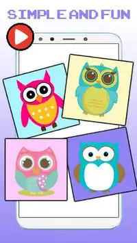 Owl Coloring By Number Pixel Art Screen Shot 0