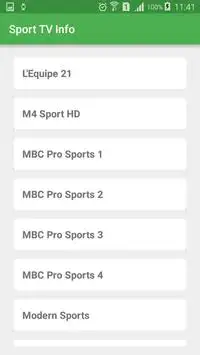 Sport TV Info Screen Shot 5