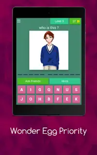 Quiz Wonder Egg Priority - Anime Trivia Game free Screen Shot 9