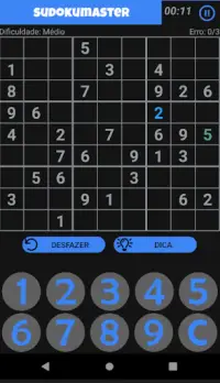 SudokuMaster - Jogo Sudoku grátis Screen Shot 3
