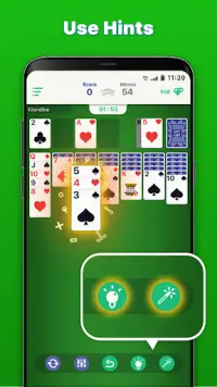 Classic Solitaire/Klondike cards game Screen Shot 1