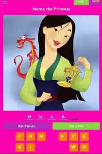 Disney Princess Mulan Quiz Game Screen Shot 1