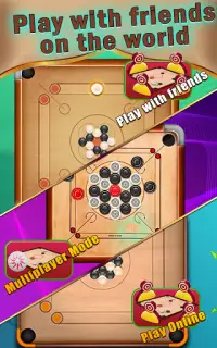 Carrom Board - Multiplayer 3D Game Screen Shot 1