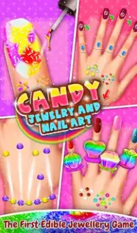 Candy Nail Polish & Ring Pop Salon! Конфеты Брасле Screen Shot 5