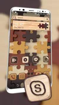 Wooden Jigsaw Puzzle Theme Screen Shot 0