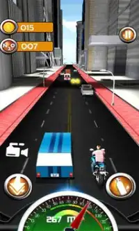 stad snelweg 3d motorfiets race Screen Shot 2