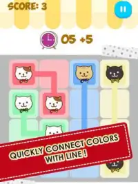 にゃんこの線引きパズル　- 無料　ねこさんパズルゲーム Screen Shot 4