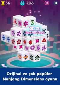 Mahjongg Dimensions - 3D Bulmaca Oyunu Screen Shot 3