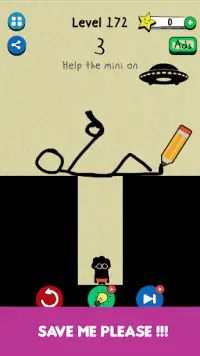 Draw To Save : Stickman Puzzle Screen Shot 4