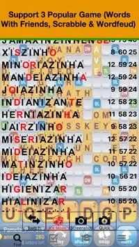 Português Scrabble WWF Wordfeud Cheat Screen Shot 0