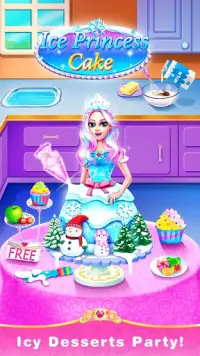 Ice Princess Cake Making - Baking Salon Screen Shot 0
